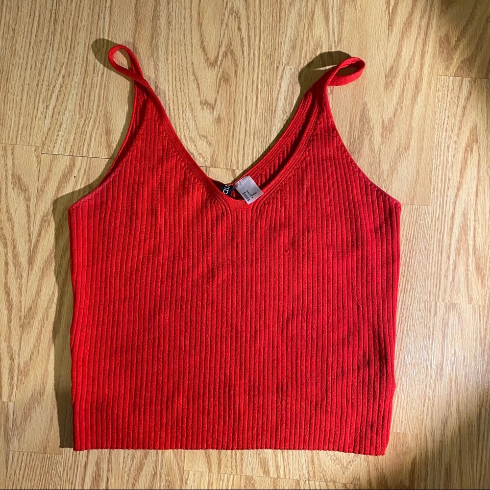 red tank crop top